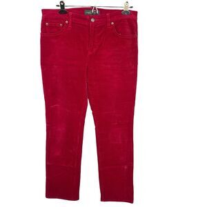 Lauren‎ Ralph Lauren Corduroy Pants Womens Size 8 Red Classic Straight Holiday